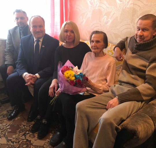 Su 90-uoju jubiliejumi pasveikinta Joana Endzelaitienė