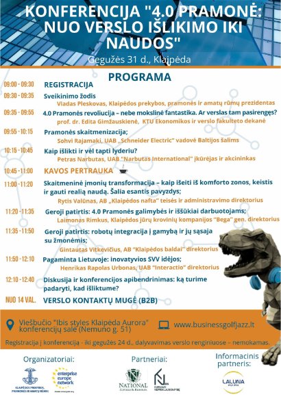 Kvietimas registruotis į konferenciją „4.0 pramonė: nuo verslo išlikimo iki naudos“