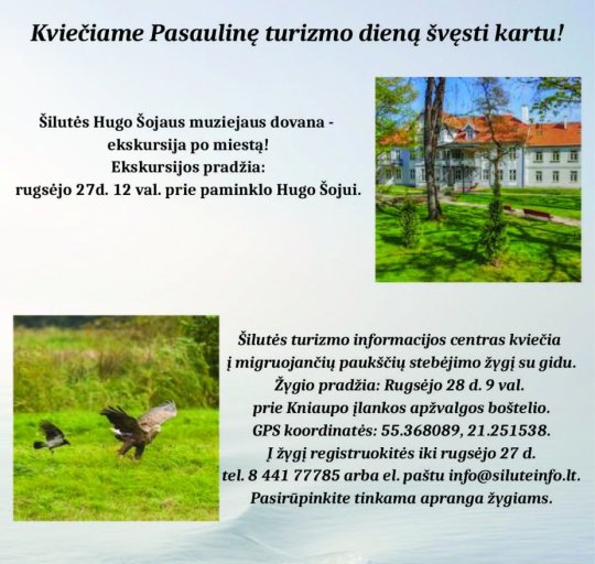 Pasaulinės turizmo dienos renginiai