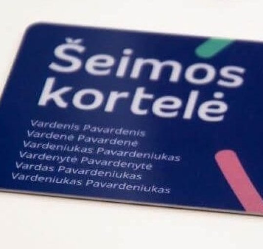 Kviečiame teikti prašymus dėl šeimos kortelės gavimo