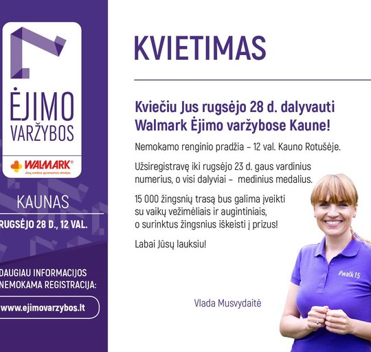 Kviečiame dalyvauti #walk 15