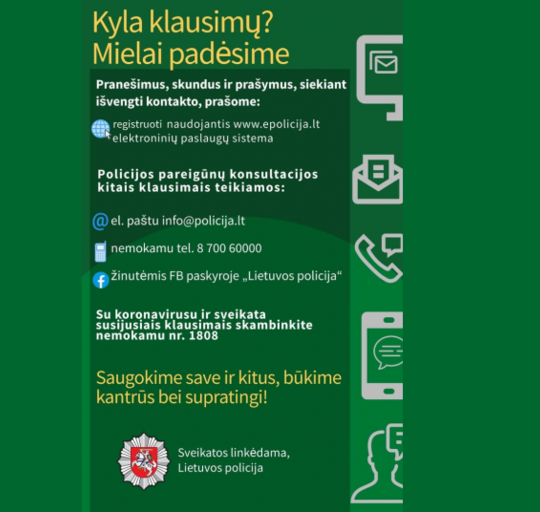 Lietuvos policija praneša