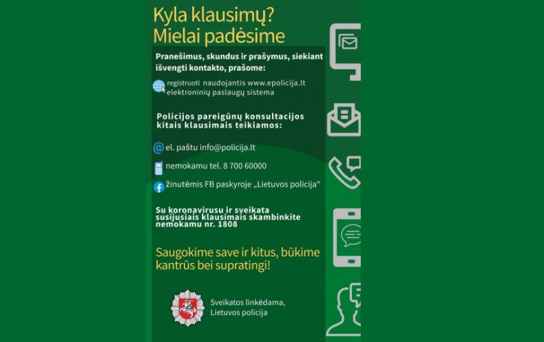 Lietuvos policija praneša