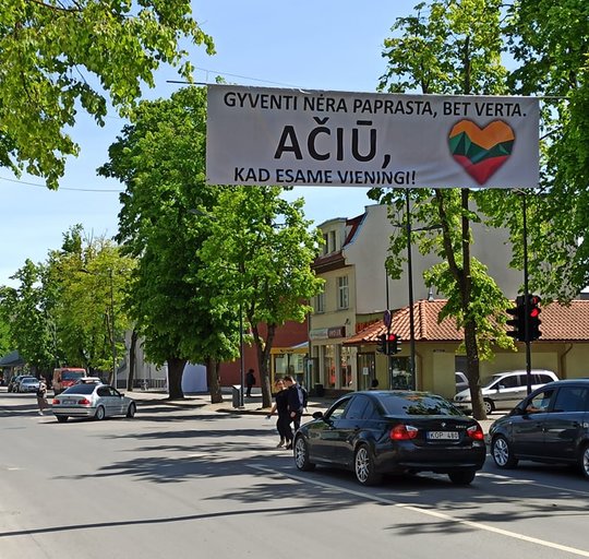 Šilutė prisijungė prie akcijos „Ačiū, Lietuva“
