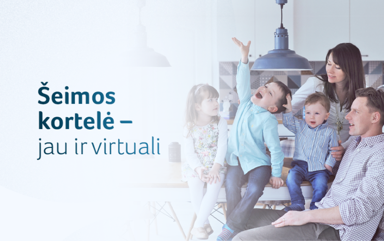 Ką daryti, norint turėti Šeimos kortelę išmaniajame telefone 