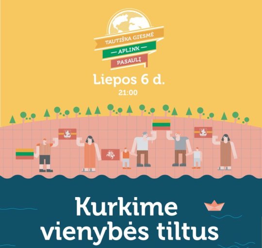 Liepos 6-ąją - kviečiame giedoti Tautišką giesmę saugiu vėliavos atstumu