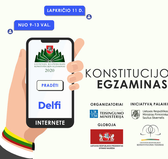 Konstitucijos egzaminas jau lapkričio 11-ąją