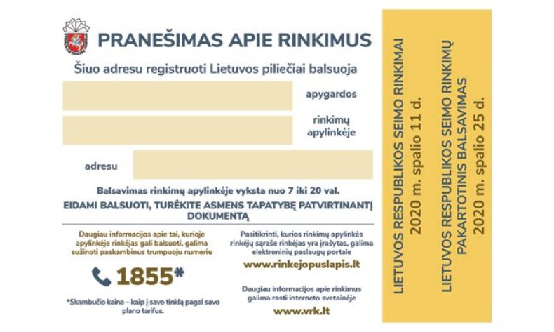 Pagrindinis dokumentas einant į rinkimus – asmens tapatybės dokumentas