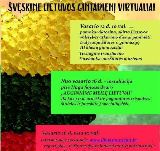 Vasario 16-ąją švęskime kartu su Šilutės Hugo Šojaus muziejumi!