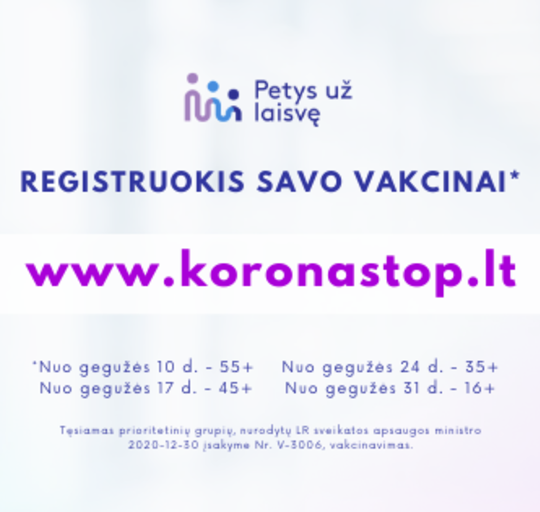 Lietuvoje startuoja viena registracijos vakcinacijai platforma