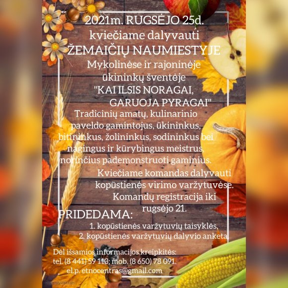 Kvietimas registruotis į Kopūstienės virimo varžytuves