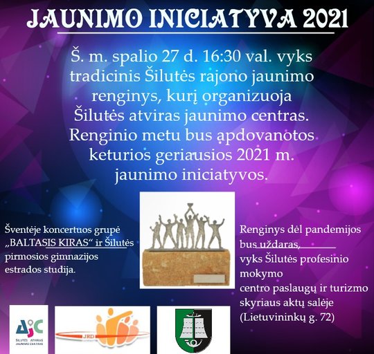 Jaunimo iniciatyva 2021 m. apdovanojimų renginys