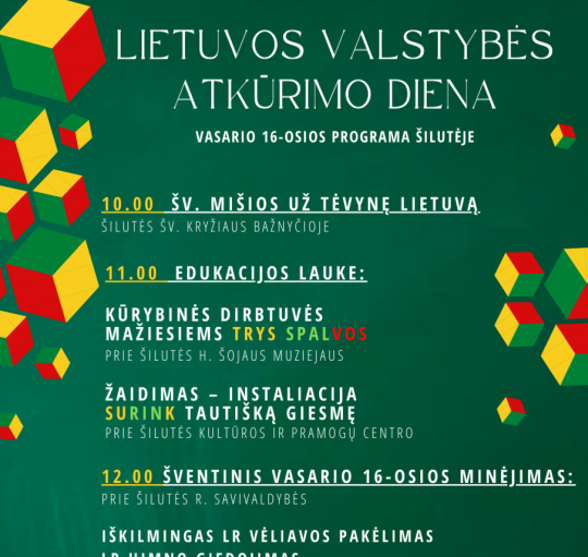 Lietuvos valstybės atkūrimo diena Šilutėje 