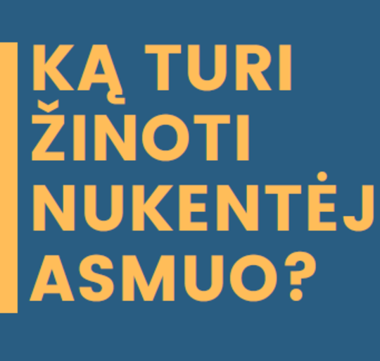 Elektroninis informacinis leidinys nukentėjusiems asmenims