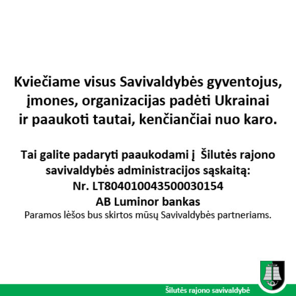 Informacija norintiems padėti ukrainiečiams
