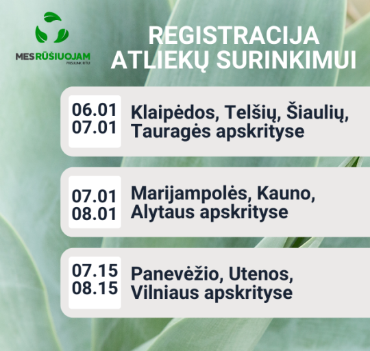 Aplinkosauginis projektas „Mes rūšiuojam. Vasara“ kviečia mažinti atliekas bendruomeniškai