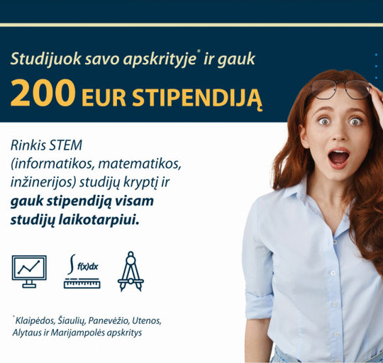 Regionų studentams skirs po 200 eurų