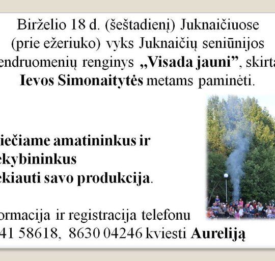 Kviečiame amatininkus 