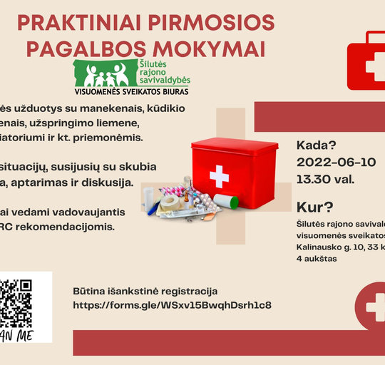Kvietimas į pirmosios pagalbos mokymus