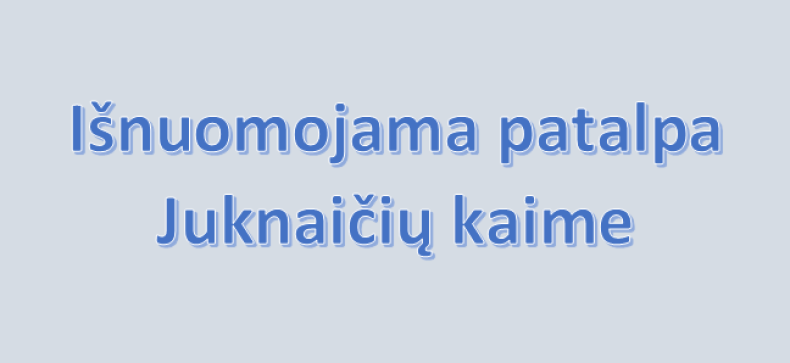 Viešojo nuomos konkurso būdu administracinei veiklai trejiems metams išnuomojama negyvenama patalpa