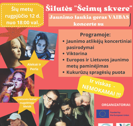  Kvietimas švęsti Tarptautinę jaunimo dieną Šilutėje