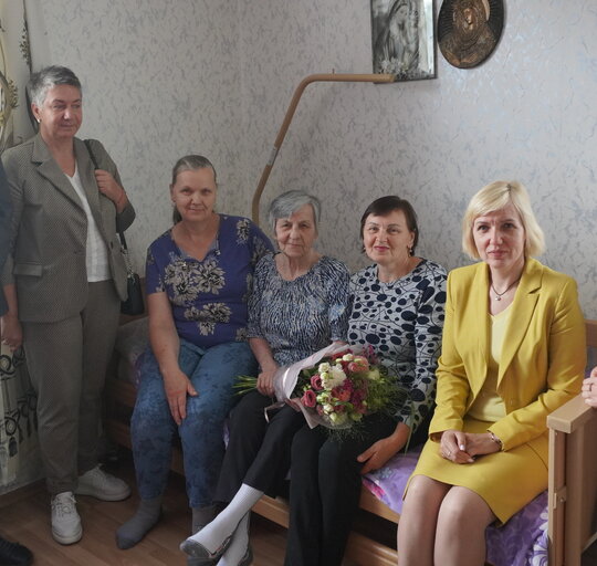 90-ojo jubiliejaus proga pasveikinta senjorė iš Žemaitkiemio