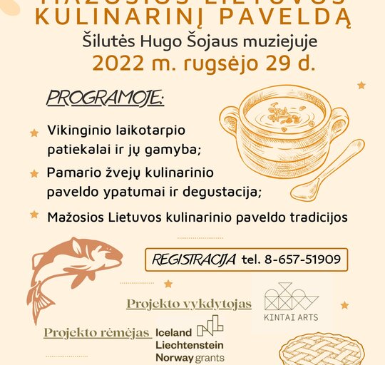 Kviečia į mokymus apie Mažosios Lietuvos kulinarinį paveldą
