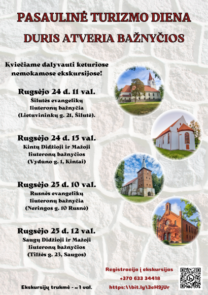 Pasaulinės turimo dienos proga kviečia pažinti krašto bažnyčias