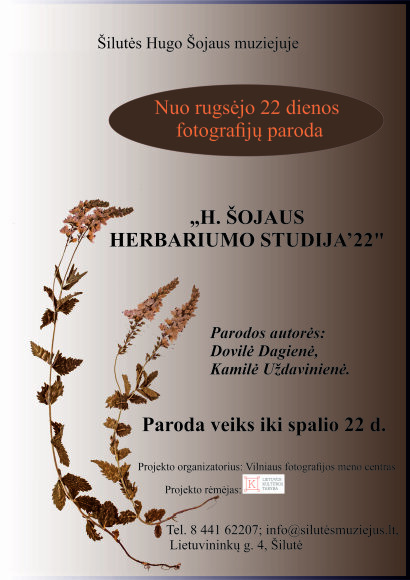 Kviečia į parodą „H. Šojaus Herbariumo studija'22“
