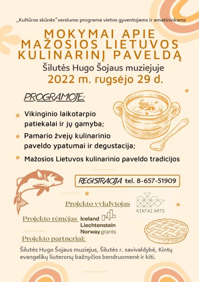 Kviečia į mokymus apie Mažosios Lietuvos kulinarinį paveldą