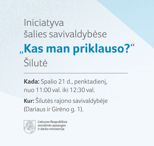 Iniciatyva šalies savivaldybėse „Kas man priklauso?“