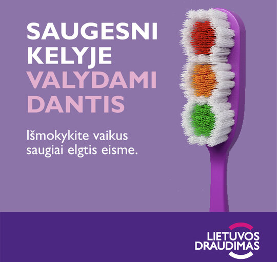 „Lietuvos draudimas“ rugsėjį draudžia moksleivius nuo nelaimingų atsitikimų kelyje ir kartu...