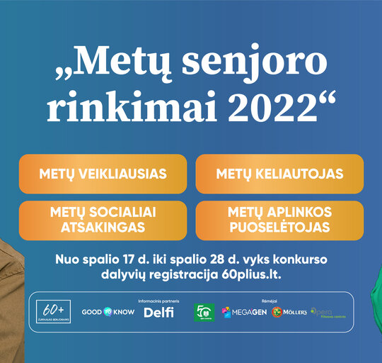 Kviečia dalyvauti „Metų senjoro 2022“ rinkimuose