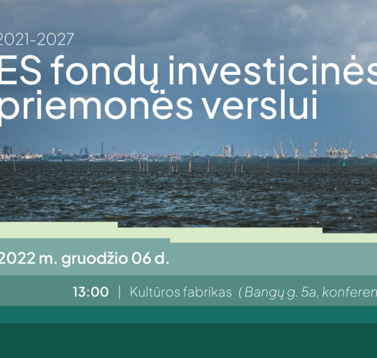 Kviečia į ką tik startavusių pirmųjų ES investicijų priemonių pristatymą