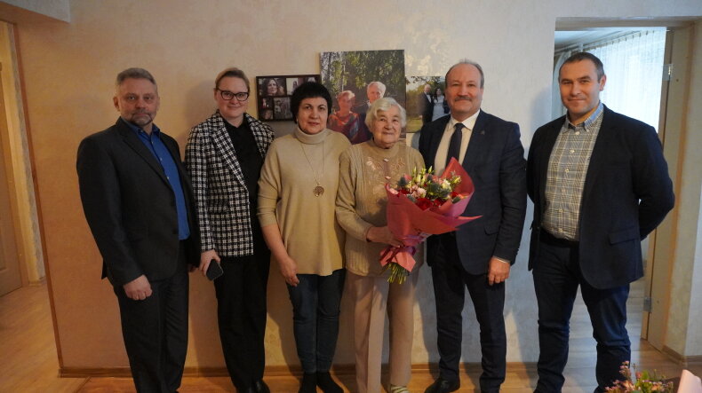 Pasveikinta 95-ąjį jubiliejų mininti Jadvyga Bukauskienė