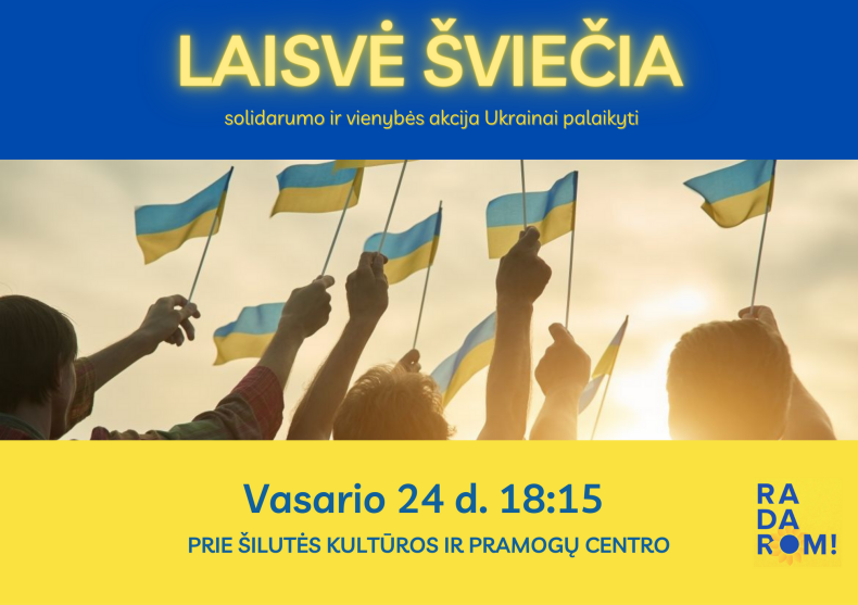 Šilutėje vyks solidarumo ir vienybės akcija Ukrainai palaikyti  