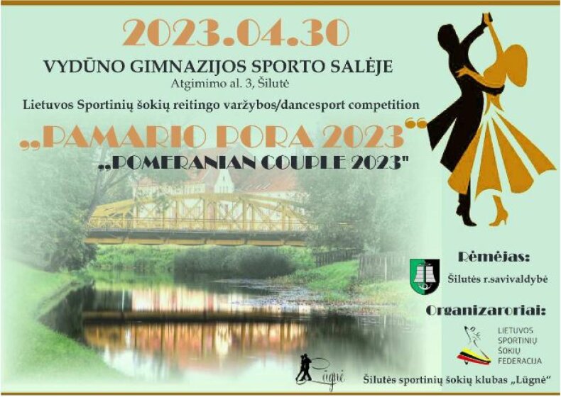 Šilutėje vyks Lietuvos sportinių šokių reitingo varžybos „Pamario pora 2023"