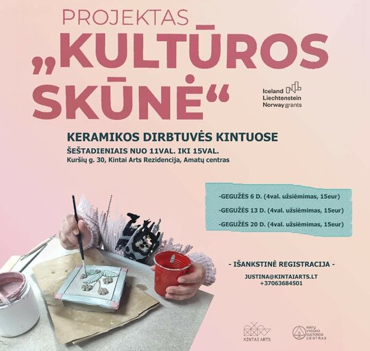 Kviečia sudalyvauti paskutinėse šio sezono „Kultūros skūnės“ keramikos dirbtuvėse