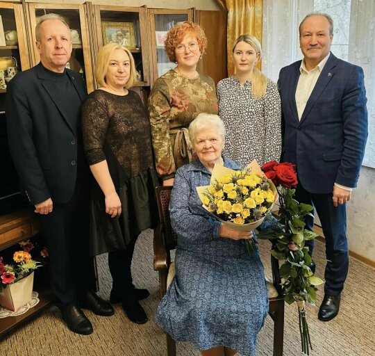 90-ojo jubiliejaus proga pasveikinta Stasė Nausėdienė