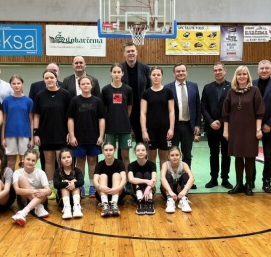 Lietuvos krepšinio federacijos vadovai lankėsi Šilutės rajono savivaldybėje