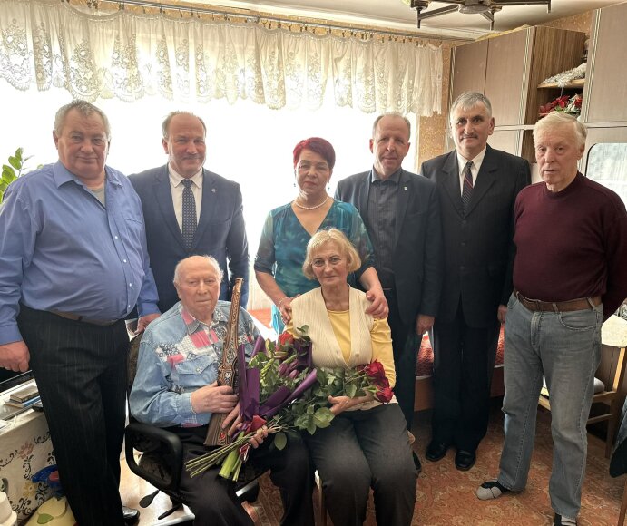 Šilutiškis Povilas Pocius pasveikintas 95-ojo jubiliejaus proga