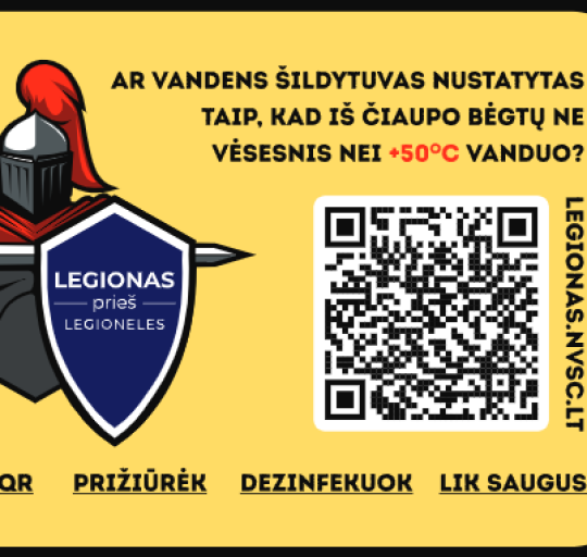 Informacija, kaip išvengti legioneliozės