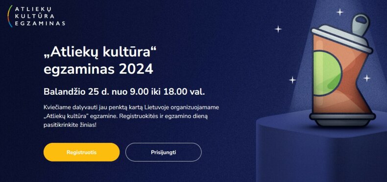 Balandžio 25 dieną įvyks respublikinis „Atliekų kultūros“ egzaminas - kviečiame dalyvauti!