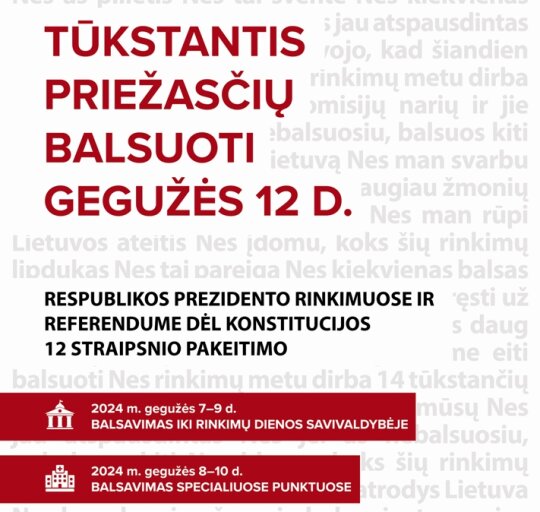 Prasideda balsavimas iš anksto Prezidento rinkimuose ir referendume