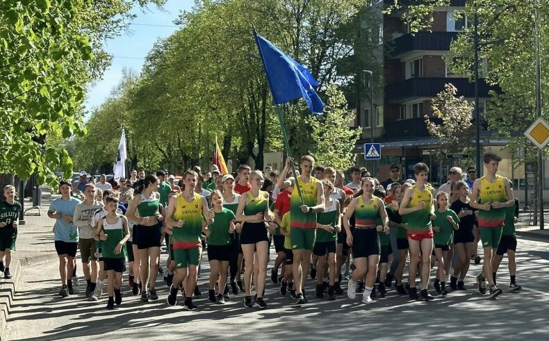 Organizuotas bėgimas minint Lietuvos narystės Europos Sąjungoje 20-metį