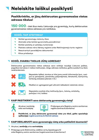Asmenų gyvenamosios vietos deklaravimo duomenų tikslinimas
