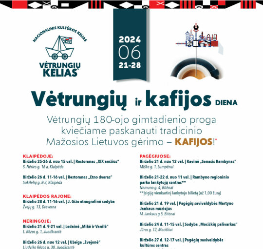  Skoniai iš Mažosios Lietuvos: nacionalinis kultūros kelias „Vėtrungių kelias“ kviečia ragauti...