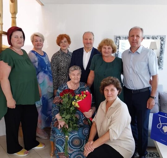 Pasveikinta ilgaamžė Stefa Vaškūnienė