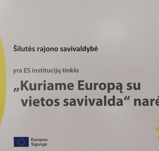 Šilutės rajono savivaldybė prisijungė prie Europos Komisijos projekto ,,Kuriame Europą su vietos...