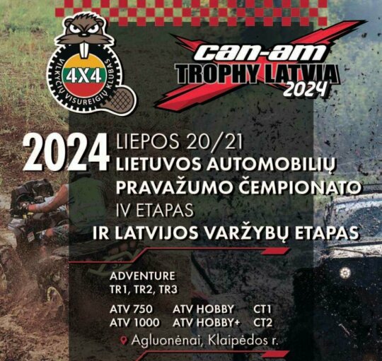 Vyks 2024 m. Lietuvos automobilių bekelės sporto čempionato IV etapas ir „Can-Am Trophy Latvia...